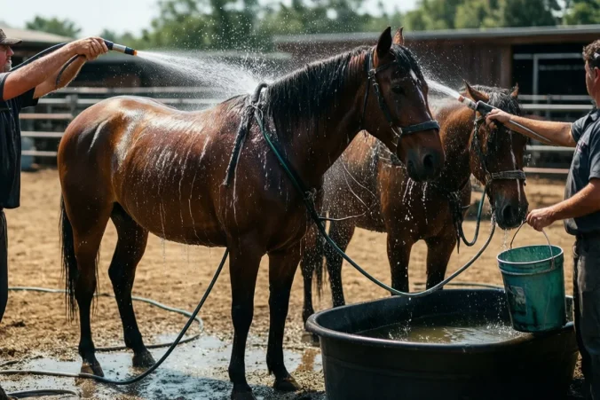 Managing Heat Stress in Working Horses: Cooling Strategies and Hydration
